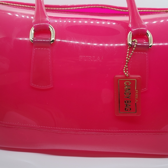 Medium Fuschia Furla Candy Bag - Picture 5 of 16